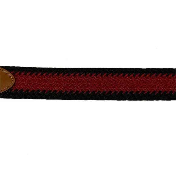 Trafalgar Blue & Red Striped Woven Braided Belt Size 38